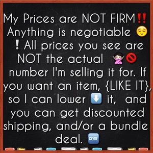 Nothing Is A Firm Price. Everything Is Negotiable.